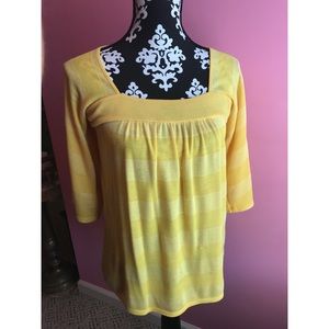 Yellow striped blouse